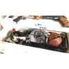 Image 3 : 3 DRAWER DRESSER WITH CONTENTS INCLUDING PROP GUNS, HOLSTERS, SPURS, MUSKETS ETC