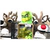Image 3 : THE GRINCH MASK AND ACCESSORIES WITH 2 REINDEER HEADS