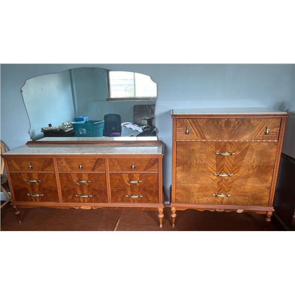 Antique Marble Top Dresser Set