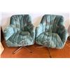 Image 1 : Pair of Vintage Green Swivel Chairs 26Wx28Dx31H - seat 18H