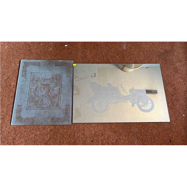 Frosted Glass Etched Mirror