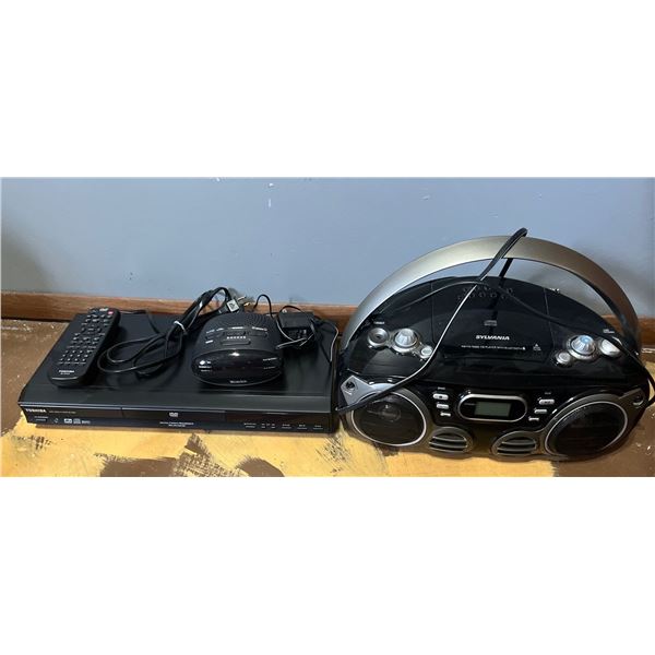 DVD Player, Radio/C/D with Bluetooth, Alarm Clock