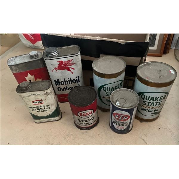 Metal Cans Automotive Fluids, Most are Full