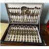 Image 1 : Silver Plated Flatware, Full Set in Box