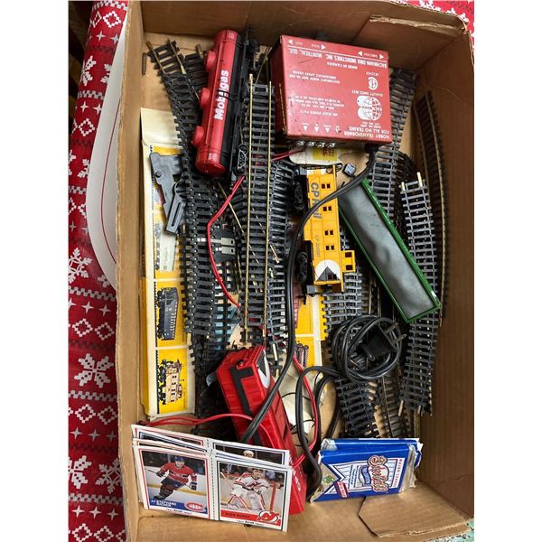 Model Train Set and Baseball Card Collection