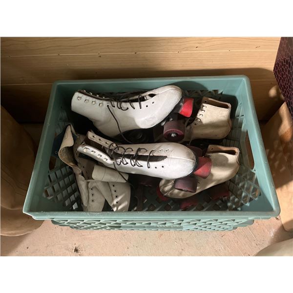 Collection of Vintage Ladies Roller Skates and Ice Skates (sizes 5-9)