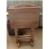 Image 1 : Vintage Wood TV Trays with Stand