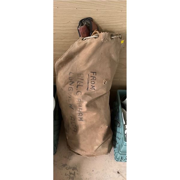 Collection of Vintage Baseball Equiptment and Bag