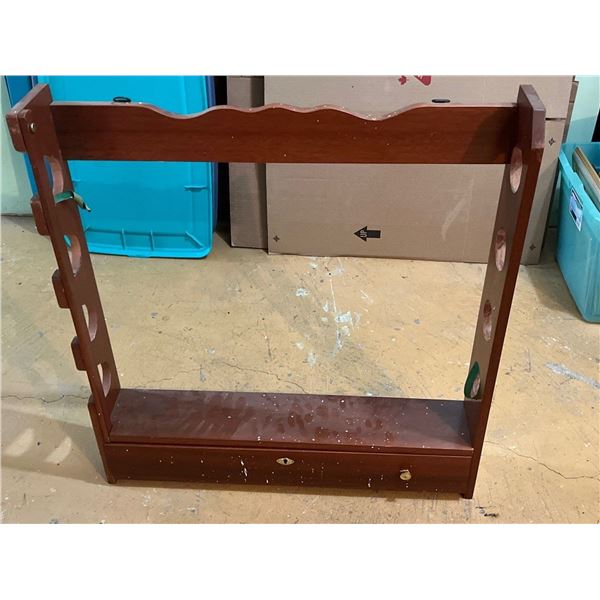Hardwood Gun Rack with Key holds 4 Rifles