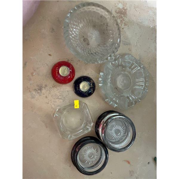 Vintage Ashtrays and Coasters, and 2 1967 Nickels