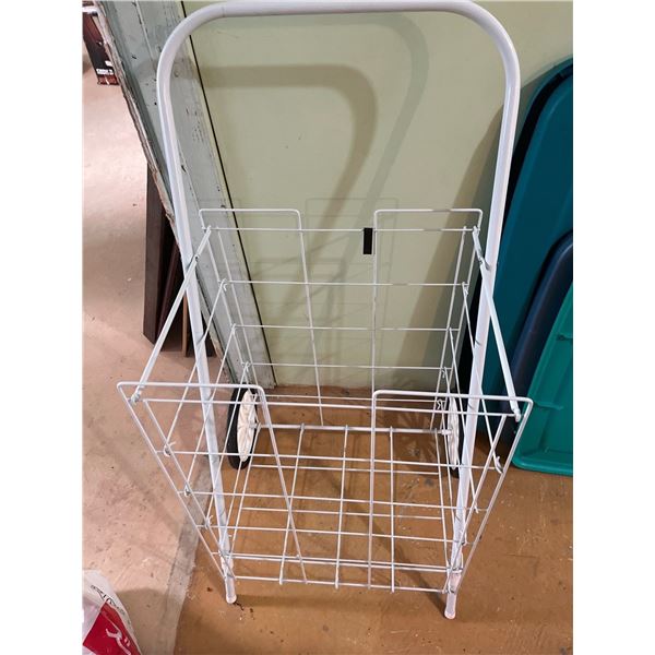 Foldable 2 Wheel Shopping Cart and Walking Stick