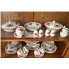 Image 1 : Myott "Rose Garden" China Set, 8 Full Place Setting plus Serving Dishes and Salt & Pepper Shakers