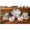 Image 3 : Myott "Rose Garden" China Set, 8 Full Place Setting plus Serving Dishes and Salt & Pepper Shakers