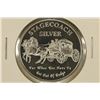 Image 1 : 1 TROY OZ .999 FINE SILVER PROOF STAGECOACH ROUND