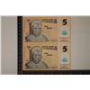 Image 1 : 2-2022 NIGERIA 5 NAIRA CRISP UNC POLYMER COLORIZED