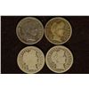 Image 1 : 1904, 07, 10 & 1912 SILVER BARBER DIMES