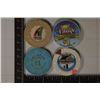 Image 1 : 4-$1 PLASTIC CASINO GAMING CHIPS HILTON