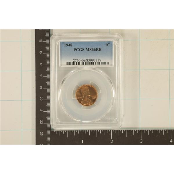 1948 LINCOLN WHEAT CENT PCGS MS66RB