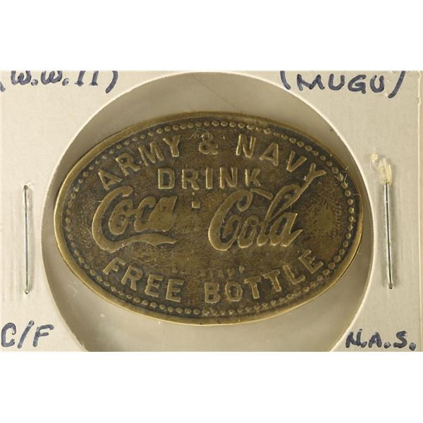 ARMY & NAVY DRINK COCA COLA FREE BOTTLE TAG,
