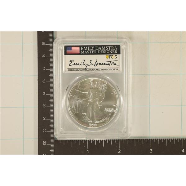2021 AMERICAN SILVER EAGLE PCGS MS70 FIRST STRIKE