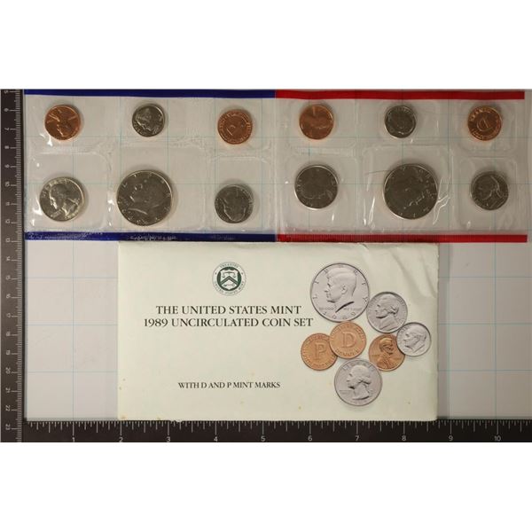 1989 US MINT SET (UNC) P/D (WITH ENVELOPE)