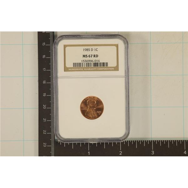 1985 LINCOLN CENT NGC MS67RD