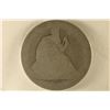 Image 1 : 1853 SILVER SEATED LIBERTY HALF DOLLAR INITIALS