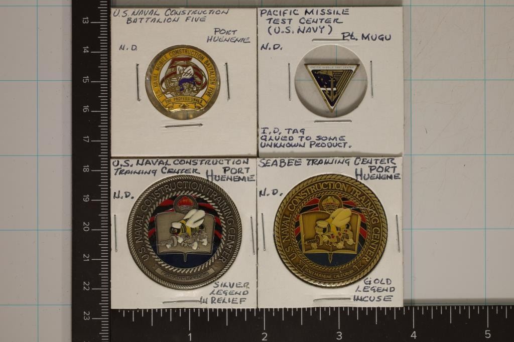 4US MILITARY TOKENS US NAVAL CONSTRUCTION,