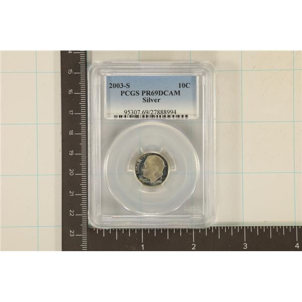2003-S SILVER ROOSEVELT DIME PCGS PR69 DCAM