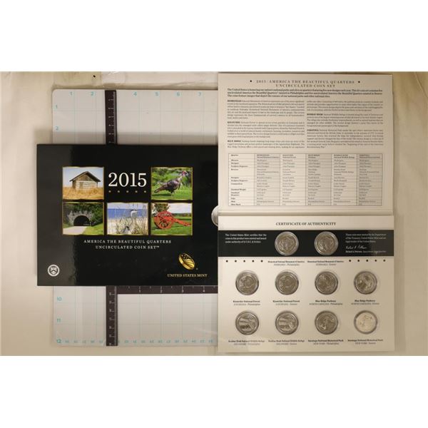 2015 AMERICA THE BEAUTIFUL QUARTERS UNC SET