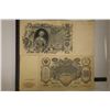 Image 2 : 2-1910 RUSSIA LARGE SIZE 100 RUBLE BILLS, 1 WITH