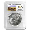 Image 1 : 1886 Rare Stage Coach Morgan Dollar BU PCGS