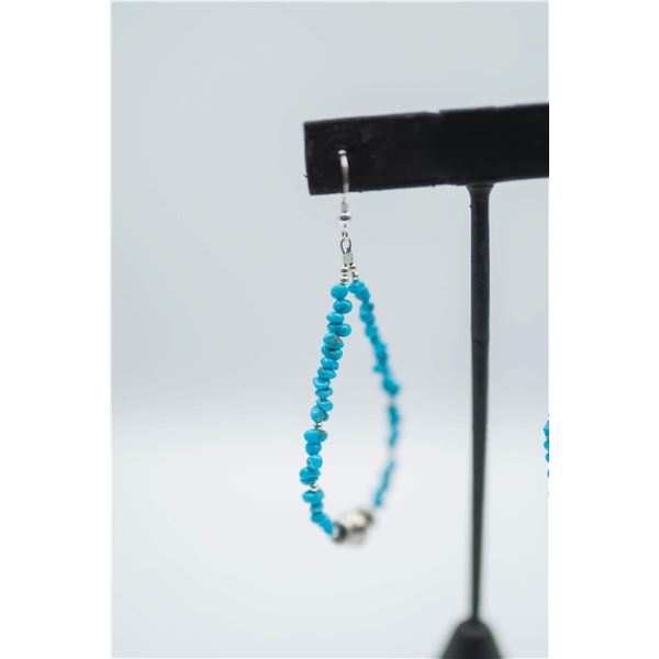 Sleeping Beauty Turquoise & Navajo Pearl Earrings