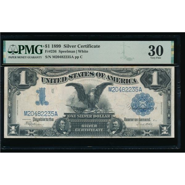 1899 $1 Black Eagle Silver Certificate PMG 30