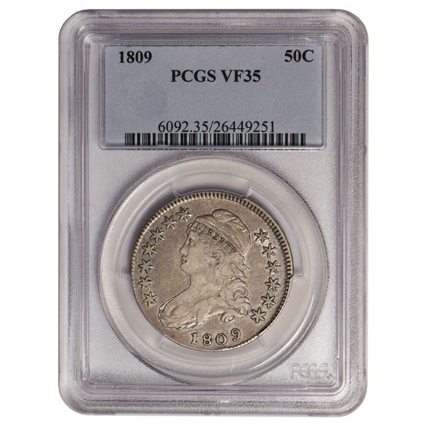 1809 Capped Bust Half Dollar PCGS VF35