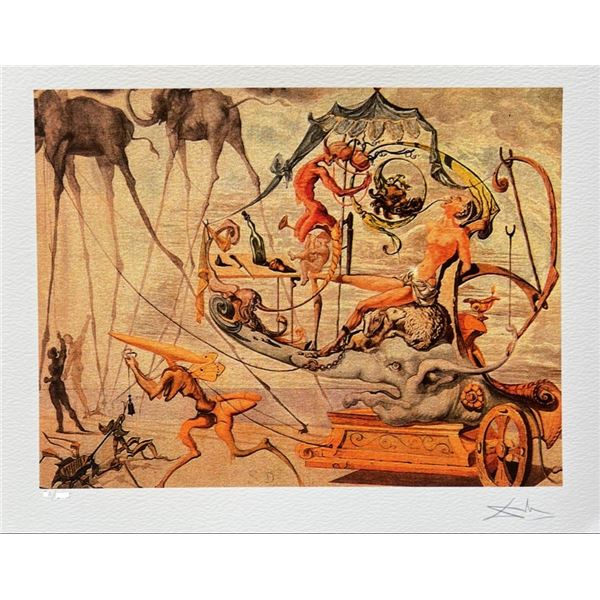 Salvador Dali BACCHUS WAGON Facsimile Signed Numbered Giclee