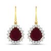 Image 1 : 14KT Yellow Gold 3.7ctw Ruby and Diamond Earrings