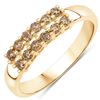 Image 1 : 14KT Yellow Gold 0.45ctw Champagne Diamond Ring