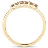 Image 2 : 14KT Yellow Gold 0.45ctw Champagne Diamond Ring