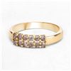 Image 4 : 14KT Yellow Gold 0.45ctw Champagne Diamond Ring