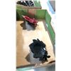 Image 2 : BIRD BATHS. CAST IRON HEADS, METAL SUPPORTS. APPROX 40" H