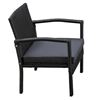 Image 2 : BLACK PATIOFLARE PF10029 BK MELODY WICKER 3-PIECE CHAT SET