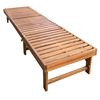 Image 3 : WOOD GRAIN & GREY PATIOFLARE ACACIA WOOD FOLDABLE LOUNGER MDL:PF10154