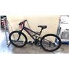 Image 1 : PINK/GREY SUPERCYCLE OUTLOOK FULL SUSPENSION 21-SPEED MOUNTAIN BIKE