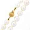 Image 5 : 18" Classic 7-7.5mm White Pearl Strand Necklace w/ 14k Gold Grooved Ball Clasp