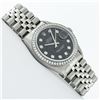 Image 3 : Rolex Mens Stainless Steel Black Diamond 36MM Datejust Wristwatch