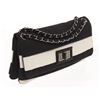 Image 2 : Chanel Black White Canvas 2.55 Reissue Flap Shoulder Bag