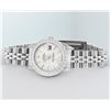 Image 3 : Rolex Ladies Quickset Stainless Steel Silver Index 18K White Gold Diamond Bezel