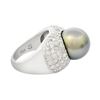 Image 3 : 12.0mm Tahitian Pearl and 1.96 ctw Diamond 14KT White Gold Ring