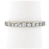Image 3 : Antique Platinum 1 ctw Single Cut Channel Diamond 2.6mm Eternity Wedding Band Ri